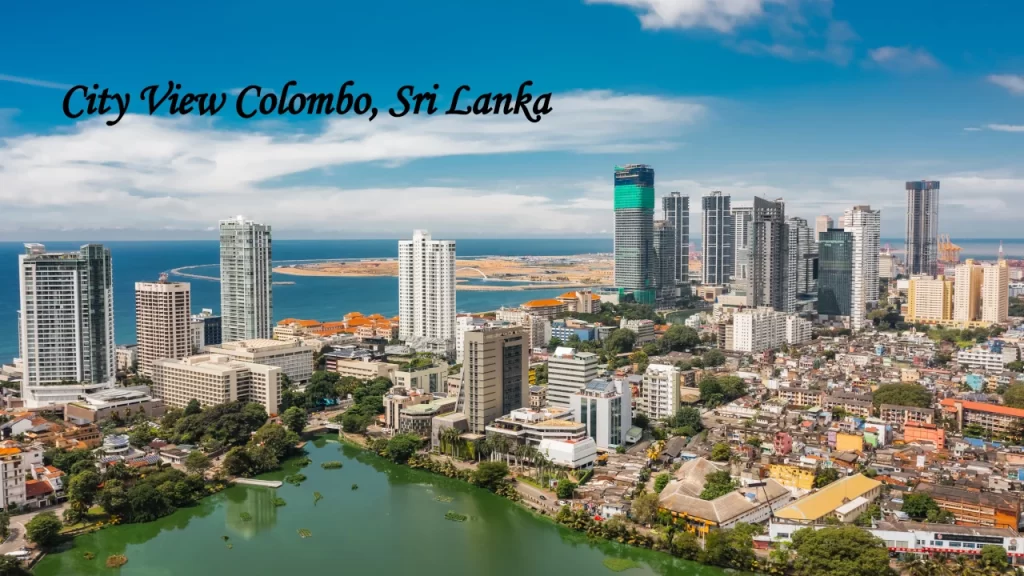 Beautiful city view of Colombo skyline and coastline for a romantic Honeymoon Itinerary in Sri Lanka