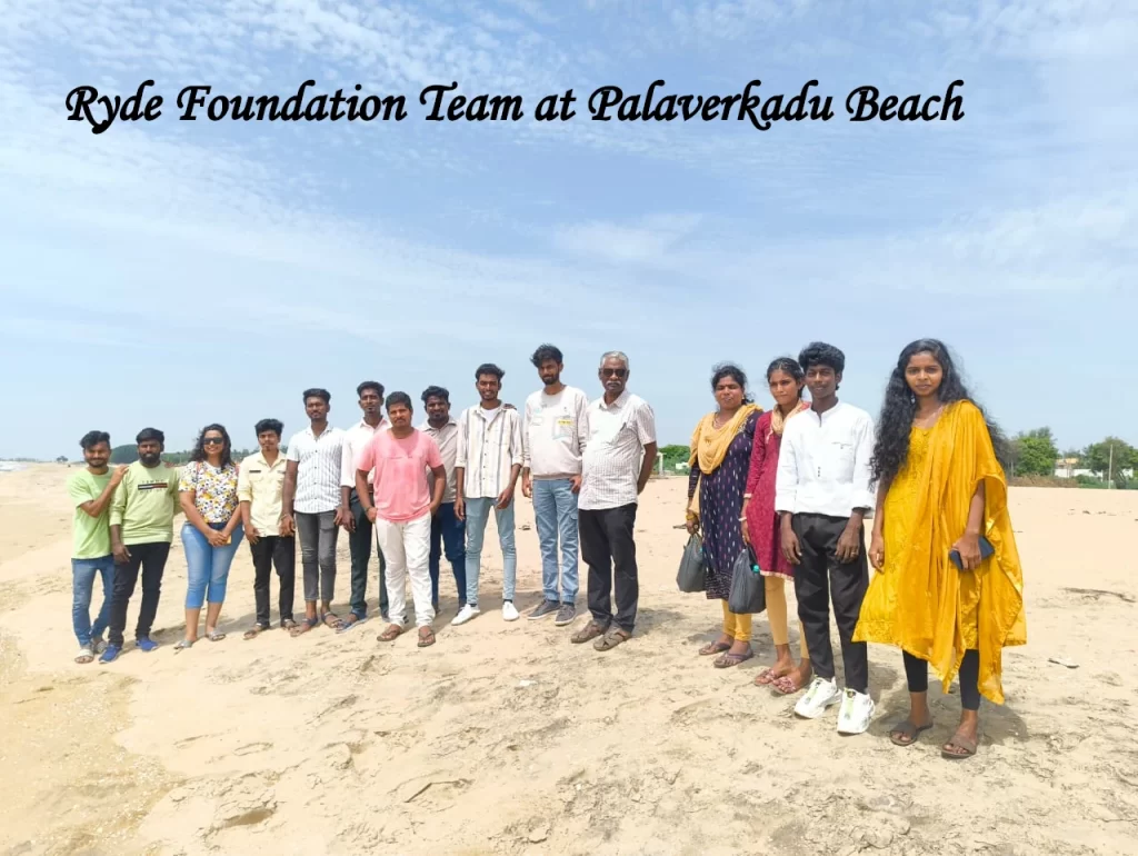 Pulicat lake beach - Ryde Foundation Team