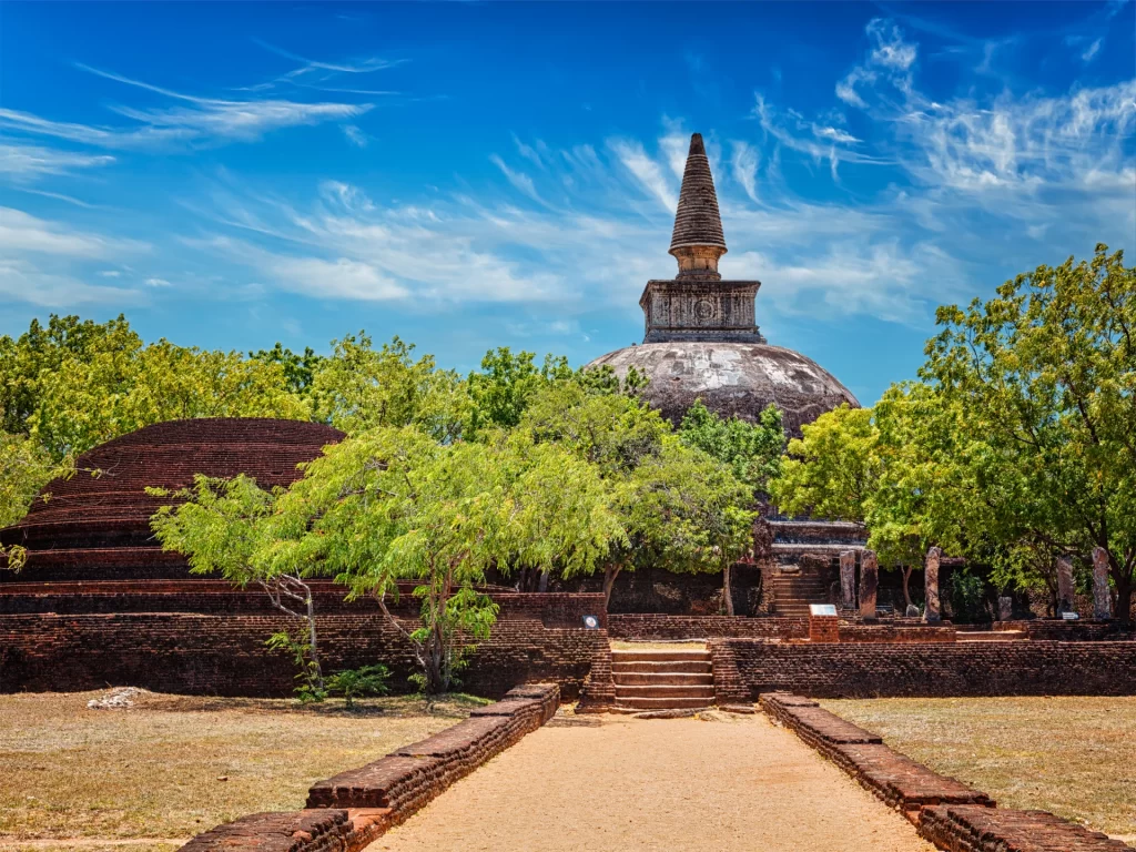 Anuradhapura Sri Lanka UNESCO Heritage Sites — ancient dagoba stupas and sacred Bo Tree ruins of the first capital of Sri Lanka, established 4th century BCE