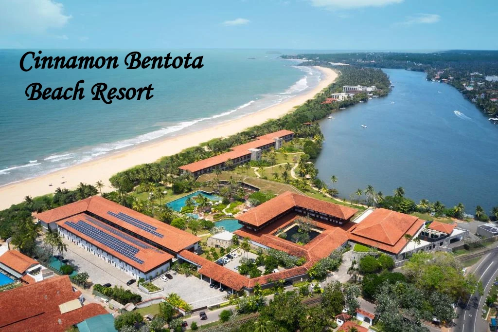 Cinnamon Bentota Beach Resort in Bentota Srilanka with beachfront views, palm trees, and modern luxury architecture
