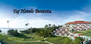 Bentota Sri Lanka Luxury beachfront wedding venue at a destination wedding hotel in Bentota, Sri Lanka with palm trees and ocean view
