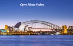 Sydney Opera House against the harbour skyline
