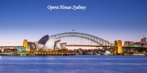 Sydney Opera House against the harbour skyline
