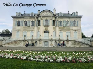 Villa La Grange historic mansion surrounded by park greenery in Geneva, Switzerland