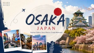 Osaka tourist places city skyline view