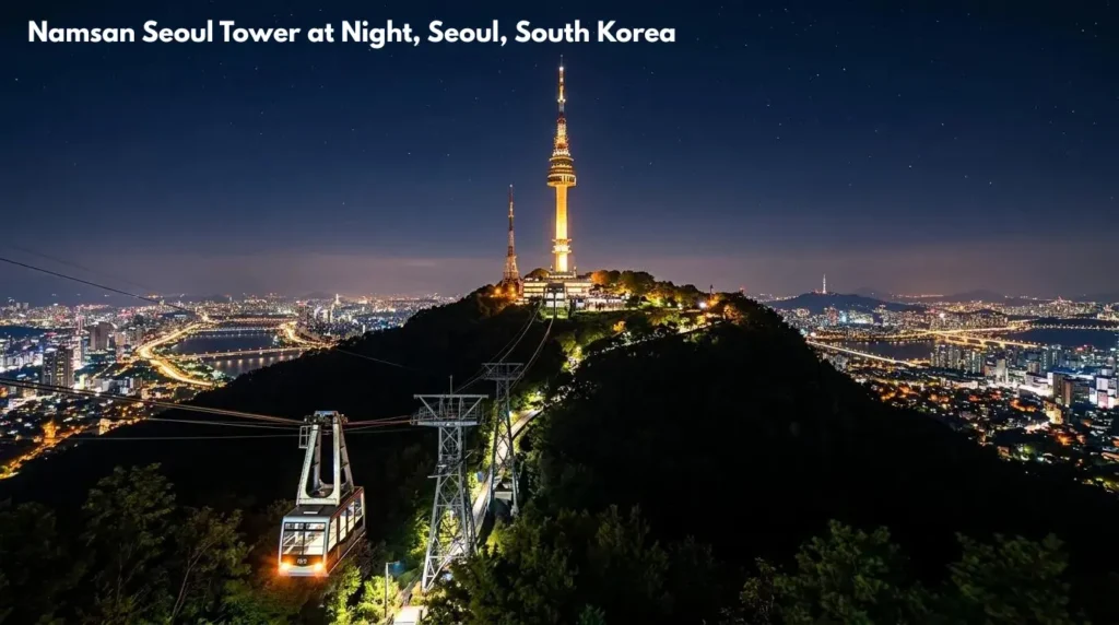 Alt Text:
"South Korea Tourist Places – N Seoul Tower, Seoul skyline view