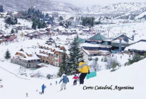 Argentina Travel Guide 2026 Cerro Catedral Argentina snowy ski resort with skiers and mountain scenery